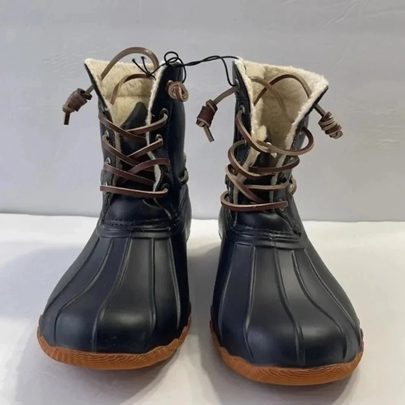 Seven7 Women's Waterproof Duck Rain Boots‎ Women’s Black Size 8 - Picture 7 of 10